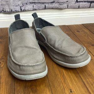 Crocs Shoes | Crocs Mens Walu Slip on Loafers Size 10 Light Gray | Color: Gray | Size: 10 | Cuteone_85's Closet